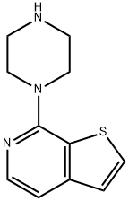 7-(Piperazin-1-yl)thieno[2,3-c]pyridine 结构式