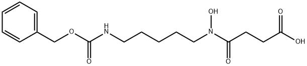 4-[(5-{[(benzyloxy)carbonyl]amino}pentyl)(hydroxy)amino]-4-oxobutanoic acid 结构式