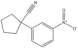 1-(3-nitrophenyl)cyclopentane-1-carbonitrile 结构式