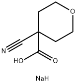 4-氰基四氢-2H-吡喃-4-羧酸钠 结构式