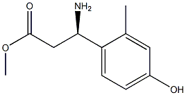 METHYL (3R)-3-AMINO-3-(4-HYDROXY-2-METHYLPHENYL)PROPANOATE 结构式
