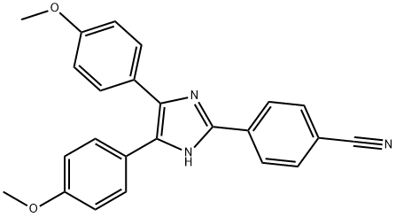 4-[4,5-bis(4-methoxyphenyl)-1H-imidazol-2-yl]benzonitrile 结构式