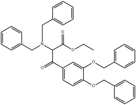 ethyl 3-(3,4-bis(benzyloxy)phenyl)-2-(dibenzylamino)-3-oxopropanoate 结构式