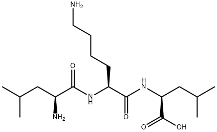 (2S)-2-[[(2S)-6-amino-2-[[(2S)-2-amino-4-methylpentanoyl]amino]hexanoyl]amino]-4-methylpentanoic acid 结构式