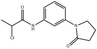 2-氯-N-[3-(2-氧代吡咯烷-1-基)苯基]丙酰胺 结构式