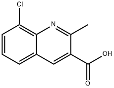 8-氯-2-甲基喹啉-3-羧酸 结构式