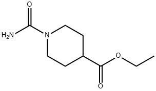 1-氨基甲酰基哌啶-4-甲酸乙酯 结构式