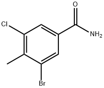 3-溴-5-氯-4-甲基苯甲酰胺 结构式