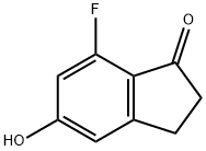 7-氟-5-羟基-2,3-二氢-1H-茚-1-酮 结构式