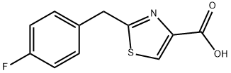 2-[(4-氟苯基)甲基]-1,3-噻唑-4-羧酸 结构式