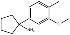 1-(3-Methoxy-4-methylphenyl)cyclopentanamine 结构式