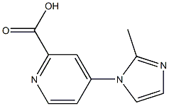 4-(2-甲基-1H-咪唑-1-基)吡啶-2-羧酸 结构式