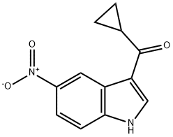 环丙基(5-硝基-1H-吲哚-3-基)甲酮 结构式