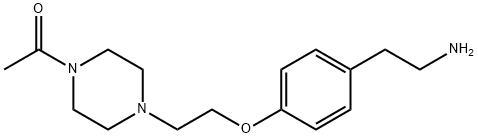 1-(4-{2-[4-(2-氨基乙基)苯氧基]乙基}哌嗪-1-基)乙烷-1-酮 结构式