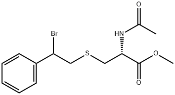 N-Acetyl-S-(2-Bromo-2-Phenylethyl)-L-Cysteine Methyl Ester 结构式