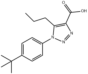 1-(4-叔-丁基苯基)-5-丙基-1H-1,2,3-三唑-4-羧酸 结构式