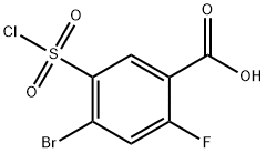 4-溴-5-(氯磺酰)-2-氟苯甲酸 结构式