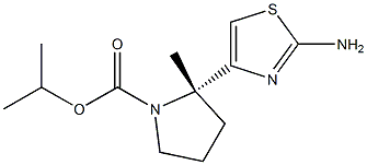 2-METHYL-2-PROPANYL (2S)-2-(2-AMINO-1,3-THIAZOL-4-YL)-1-PYRROLIDI NECARBOXYLATE 结构式