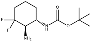tert-butyl ((1S,2R)-2-amino-3,3-difluorocyclohexyl)carbamate 结构式