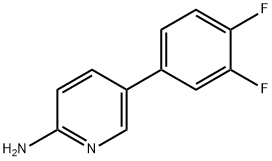 2-AMINO-5-(3,4-DIFLUOROPHENYL)PYRIDINE 结构式