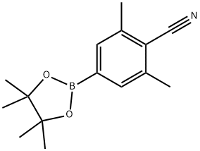 4-Cyano-3,5-dimethylphenylboronic acid pinacol ester 结构式