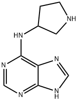 N-(pyrrolidin-3-yl)-9H-purin-6-amine 结构式