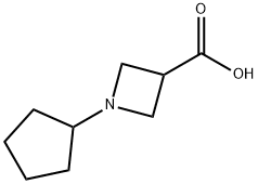 1-环戊基氮杂环丁烷-3-羧酸 结构式