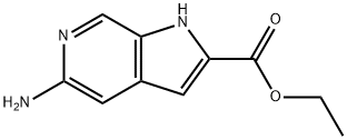 5-氨基-1H-吡咯并[2,3-C]吡啶-2-羧酸乙酯 结构式
