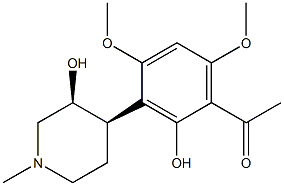 Ethanone, 1-[2-hydroxy-3-[(3S,4R)-3-hydroxy-1-methyl-4-piperidinyl]-4,6-dimethoxyphenyl]- 结构式