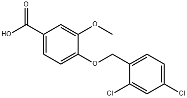 4-[(2,4-dichlorophenyl)methoxy]-3-methoxybenzoic acid 结构式