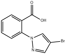 2-(4-bromo-1H-pyrazol-1-yl)benzoic acid 结构式