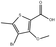 4-溴-3-甲氧基-5-甲基噻吩-2-羧酸 结构式