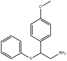 1-[2-Amino-1-(phenylsulfanyl)ethyl]-4-methoxybenzene 结构式