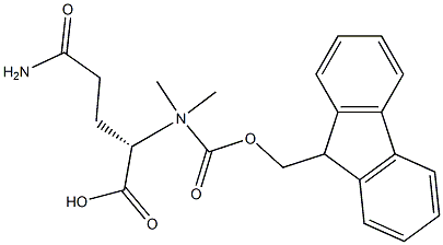 (2S)-5-(dimethylamino)-2-(9H-fluoren-9-ylmethoxycarbonylamino)-5-oxopentanoic acid 结构式