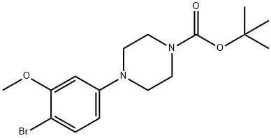 4-(4-溴-3-甲氧基苯基)哌嗪-1-羧酸叔丁酯 结构式