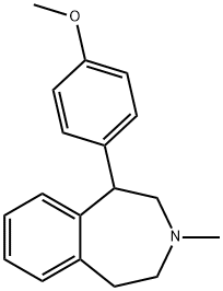 2,3,4,5-TETRAHYDRO-1-(4-METHOXYPHENYL)-3-METHYL-1H-3-BENZAZEPINE 结构式
