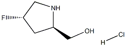 (2R,4S)-反式-4-氟-L-脯氨醇盐酸盐 结构式