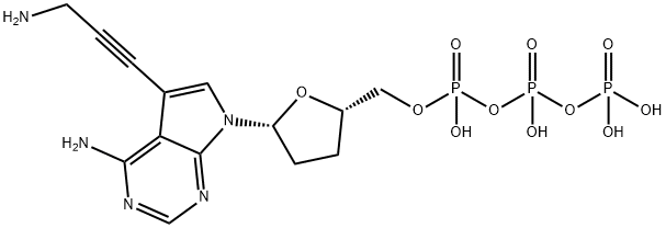 7-(3-AMINO-1-PROPYN-1-YL)-7-DEAZA-2', 3'-DIDEOXY-5'-(TETRAHYDROGEN TRIPHOSPHATE) ADENOSINE 结构式