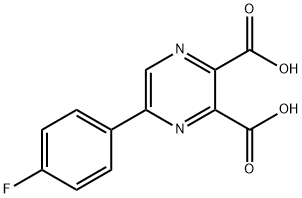 5-(4-Fluoro-phenyl)-pyrazine-2,3-dicarboxylic acid 结构式