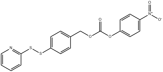 4-硝基苯基4-(吡啶-2-基二硫烷基)苄基碳酸酯 结构式
