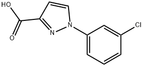 1-(3-氯苯基)吡唑-3-甲酸 结构式