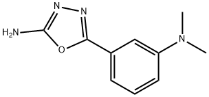 5-[3-(二甲氨基)苯基]-1,3,4-噁二唑-2-胺 结构式