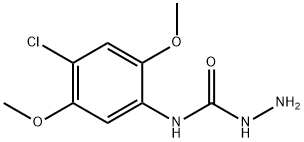 3-氨基-1-(4-氯-2,5-二甲氧苯基)脲 结构式