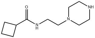 N-[2-(哌嗪-1-基)乙基]环丁烷甲酰胺 结构式