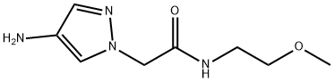 2-(4-氨基-1H-吡唑-1-基)-N-(2-甲氧基乙基)醋胺石 结构式