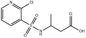 3-(2-氯吡啶-3-磺酰氨基)丁酸 结构式