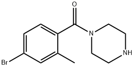 1-(4-溴-2-甲基苯甲酰基)哌嗪 结构式