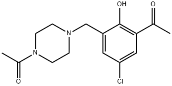 1-{4-[(3-乙酰基-5-氯-2-羟基苯基)甲基]哌嗪-1-基}乙烷-1-酮 结构式