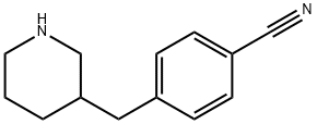 4-(piperidin-3-ylmethyl)benzonitrile 结构式
