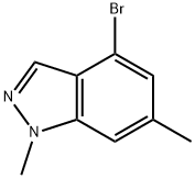 4-溴-1,6-二甲基-1H-吲唑 结构式